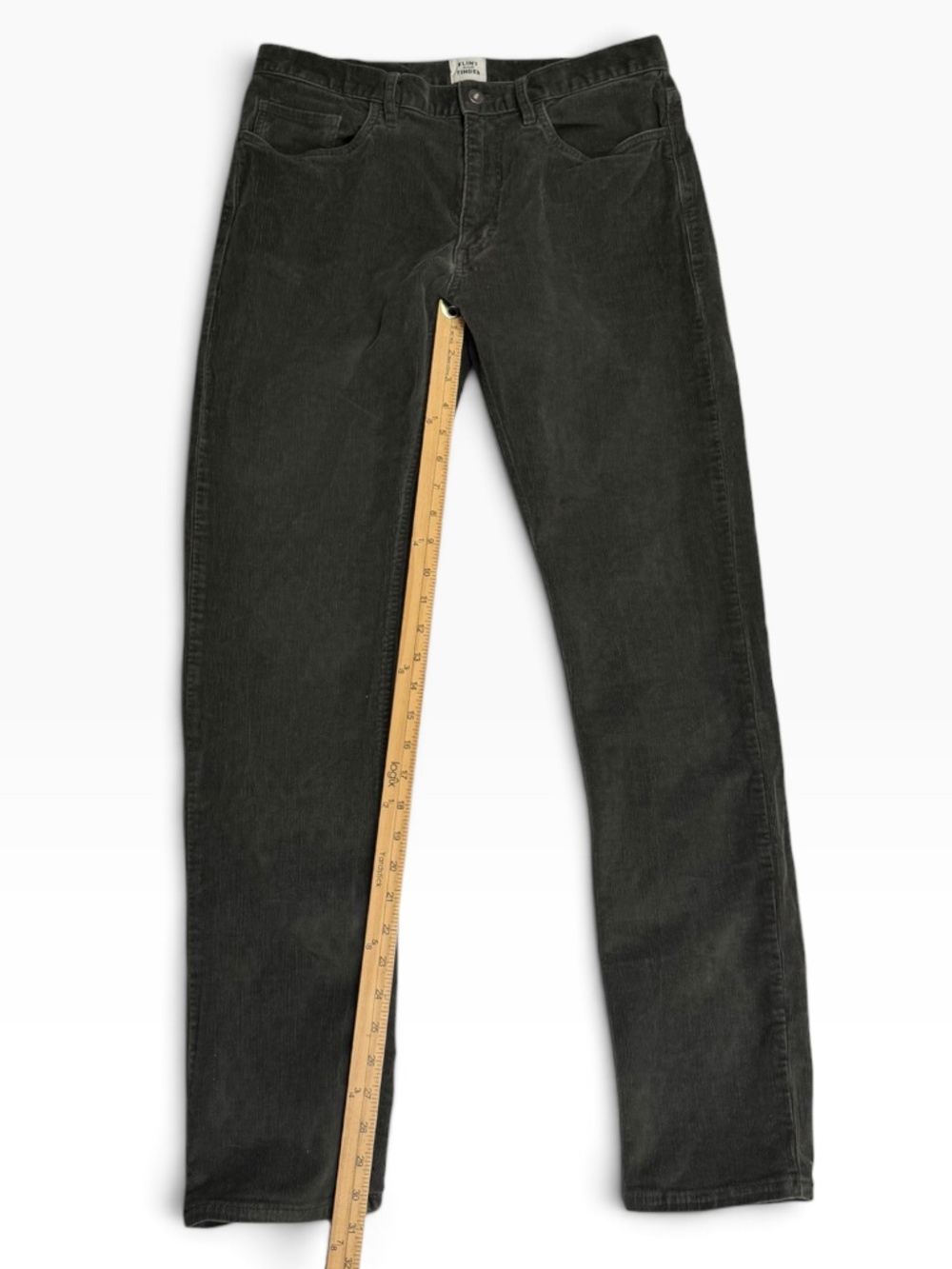 Flint and Tinder 365 Corduroy Pants Mens 32 Slim Fit Olive Green Stretch - Picture 11 of 11